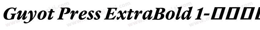 Guyot Press ExtraBold 1字体转换